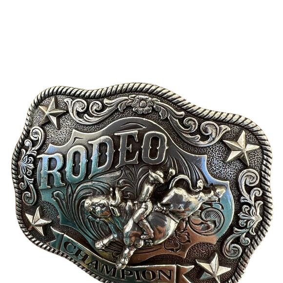 Belt Buckle “RODEO CHAMPION” silver, women's - Picture 5 of 6